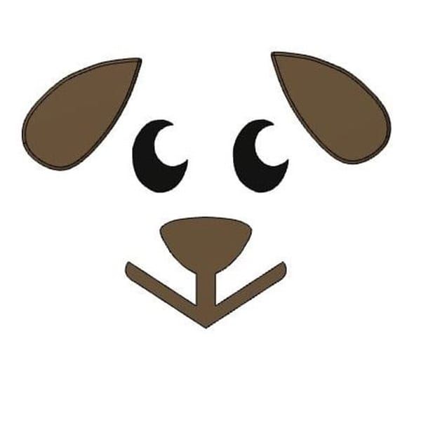Dog pumpkin face