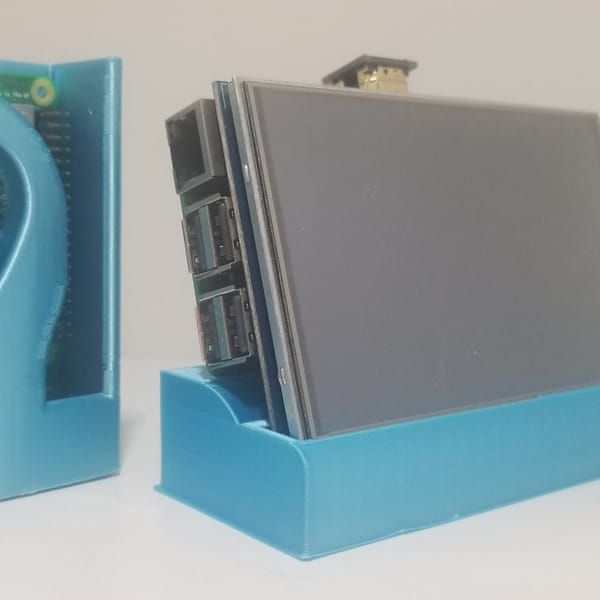 Raspberry Pi and 5-inch screen base