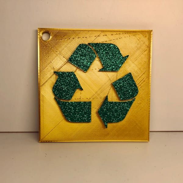 Recycle sign or keychain